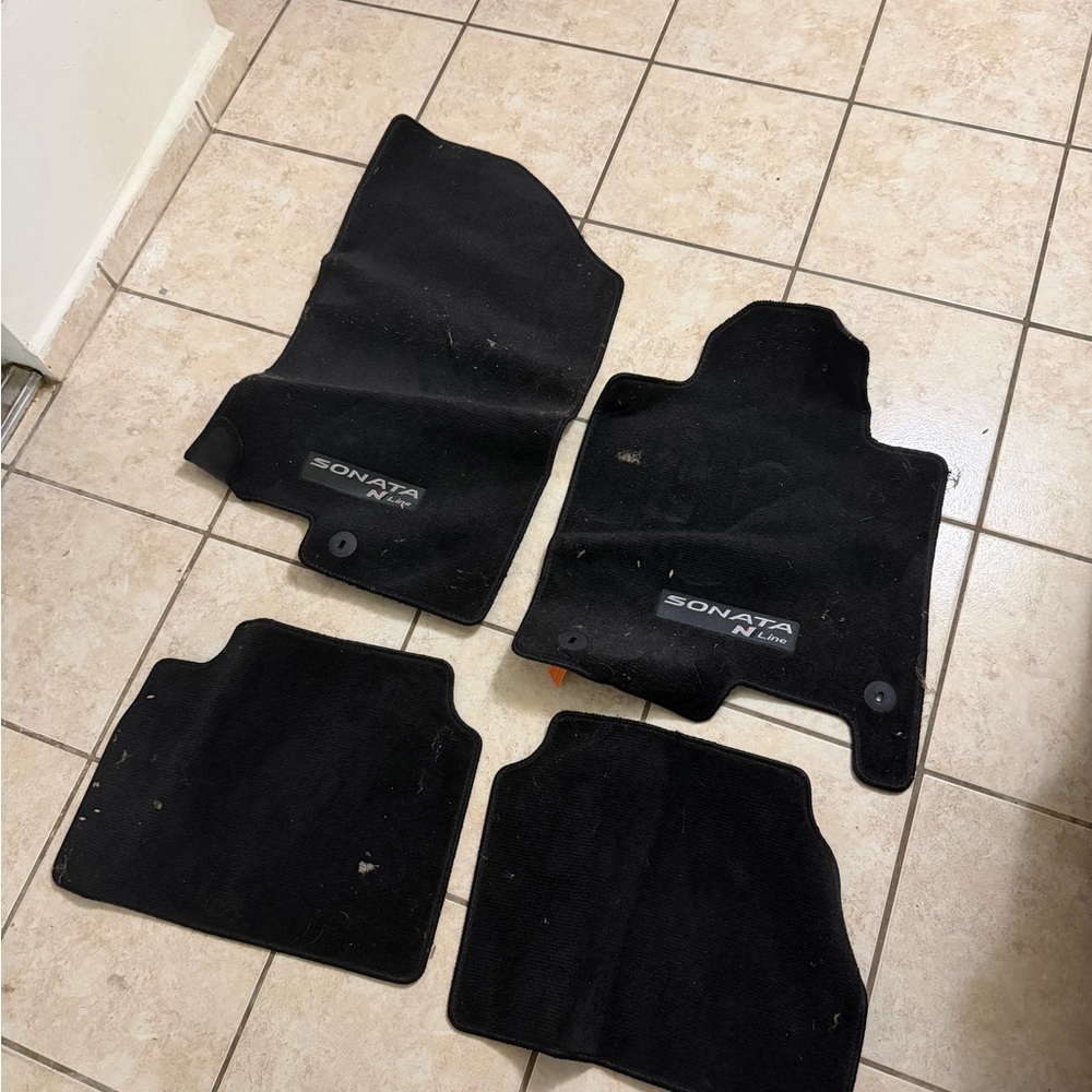 Black Car Floor Mats Sonata N line original